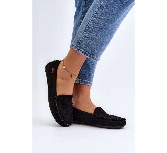 Dámské černé šněrovací mokasíny model 21647810 - Boto