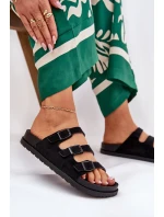 Dámské Pantofle S Pásky A Přezkami Černé model 21687468 - Boto Dámské Pantofle S Pásky A Přezkami Černé model 21687468 - Boto