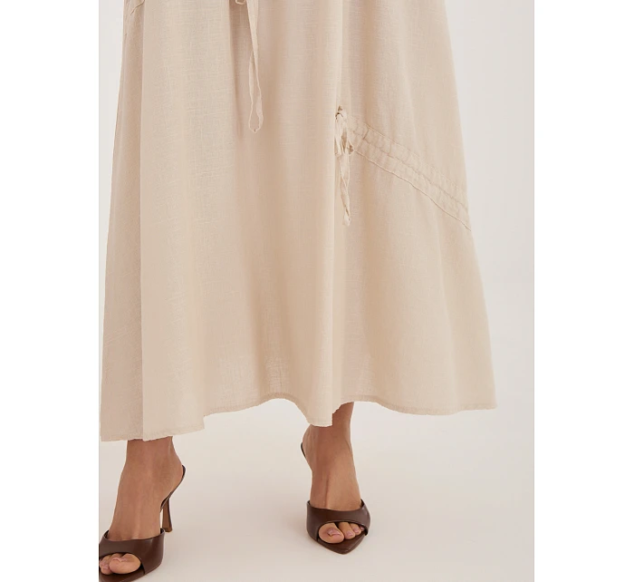 Spódnica IT SD model 22076735 beżowy - FPrice Spódnica IT SD model 22076735 beżowy - FPrice