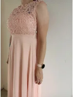 Dámské šaty dlouhé  růžové model 18881524 - EVA&#38;LOLA