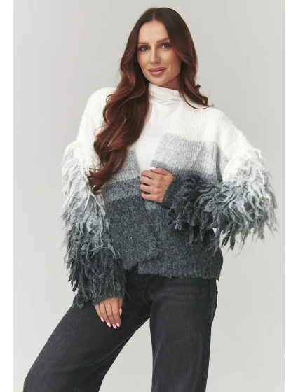 Svetr na zapínání  model 220770 Makadamia