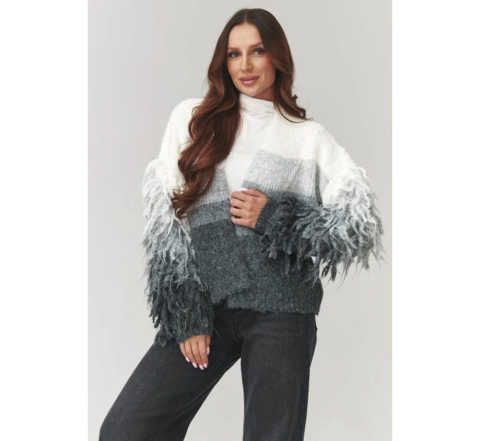 Svetr na zapínání  model 220770 Makadamia