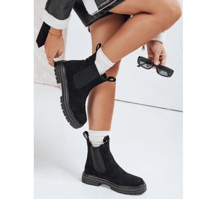 Dámské semišové černé kozačky MADDEN FashionStreet ZY0410