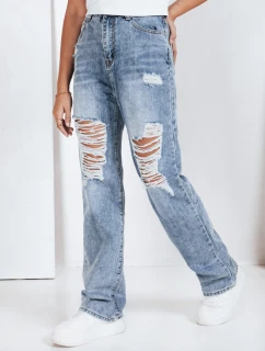 Dámské džínové kalhoty s dírami modré model 21992810 - Dstreet