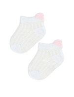 Dětské ažurové ponožky Noviti SB071 3D Srdce 0-12 měsíců