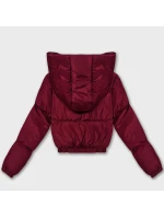 Krátká zimní bunda typu ve vínové bordó barvě model 21483456 - J.STYLE