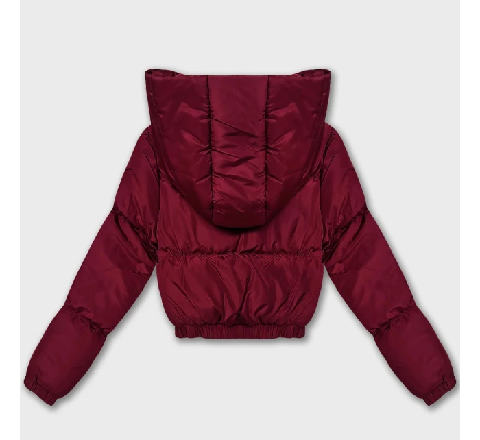 Krátká zimní bunda typu ve vínové bordó barvě model 21483456 - J.STYLE