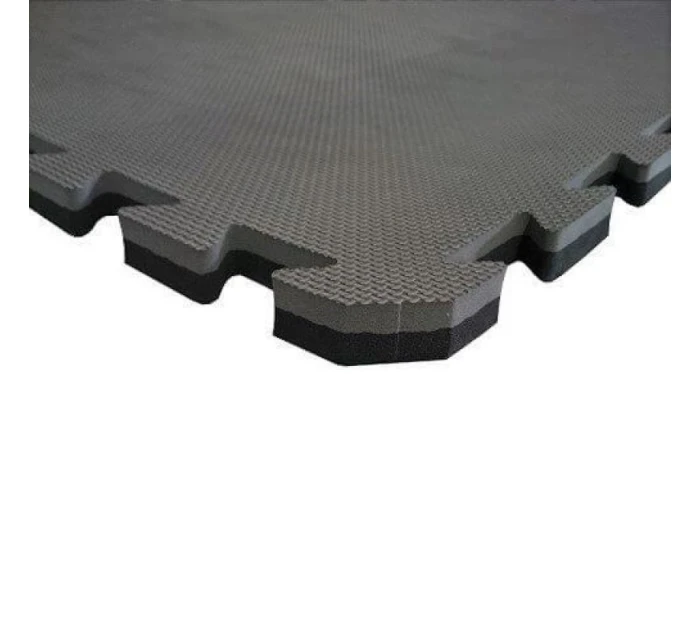 Bezpečnostní certifikovaná podložka na cvičení - Puzzle 1x1m - černošedá 2 cm