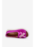 Zazoo 2939 Semišové Dámské Sandály S Mašlí Fuchsie