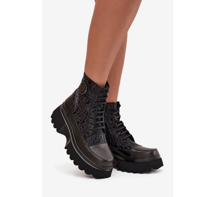 Dámské boty Artiker – černé, na platformě Dámské boty Artiker – černé, na platformě