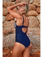 Dámské jednodílné plavky KKJ036 Ria Tmavě modrá s béžovou mix - Gaia Dámské jednodílné plavky KKJ036 Ria Tmavě modrá s béžovou mix - Gaia