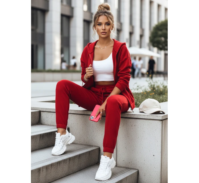 Dámská tepláková souprava AMILIA PREMIUM červená FashionStreet AY0742