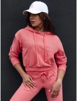 TRENDHOOD dámská mikina s kapucí korálová Dstreet BY1309