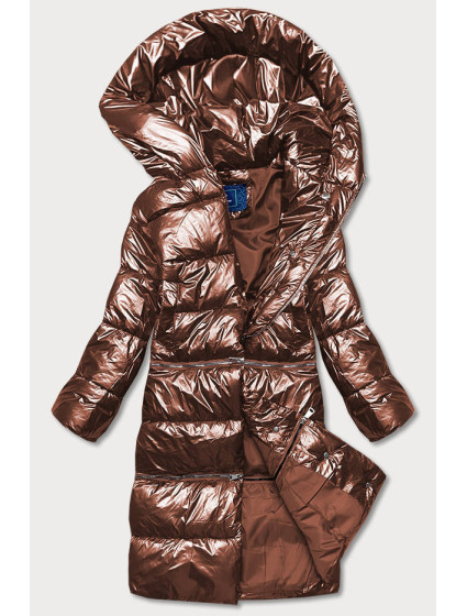 Dámská zimní bunda v měděné barvě ve třech délkách (omdl-009)