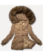 Dámská bunda typu ve velbloudí barvě pro přechodné období model 21248461 - J.STYLE
