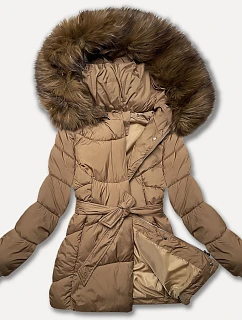 Dámská bunda typu ve velbloudí barvě pro přechodné období model 21248461 - J.STYLE