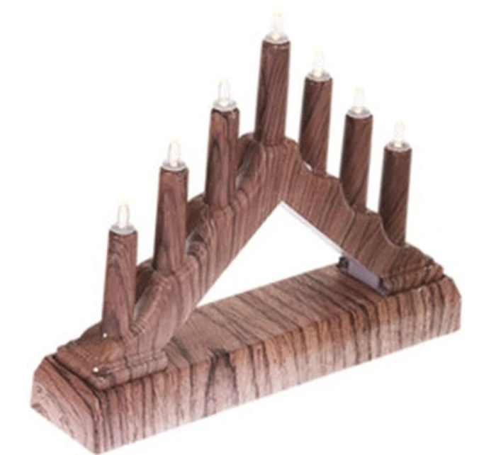 ADVENTNÍ KOSTEL 15.5x3.2x13.5CM 7 LED KLONY NA BATERIE dětské