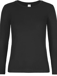 B&C #E190 LSL /women Dámské tričko z těžké bavlny s dl. rukávem model 22496325 black