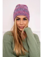 Fleecová čepice Melisa K241 fialová+červená Fleecová čepice Melisa K241 fialová+červená