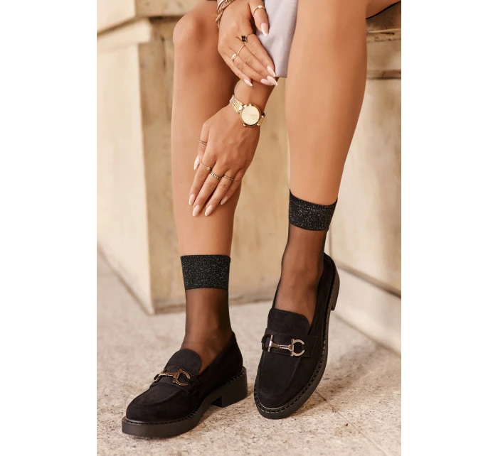 Dámské semišové Mokasíny černé Beanika
