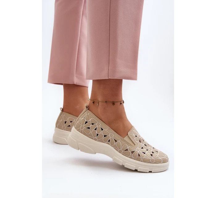 Dámské boty v béžové barvě model 21648197 - EVENTO