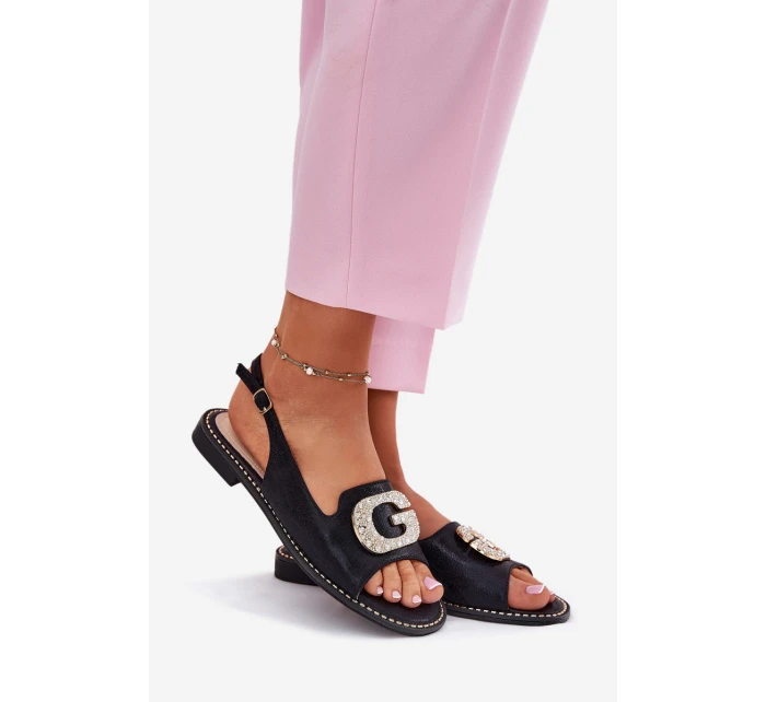 Dámské Sandály S Dekorativním Černé model 21696744 - S.Barski