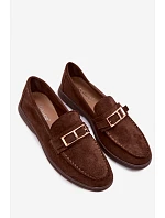 Dámské Mokasiny S Přezkou Čokoládové Belinae Dámské Mokasiny S Přezkou Čokoládové Belinae