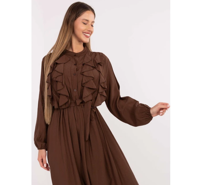 Šaty MI SK 62501.60 hnědé Šaty MI SK 62501.60 hnědé