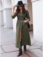 Khaki midi šaty MORTISZ FashionStreet EY2379