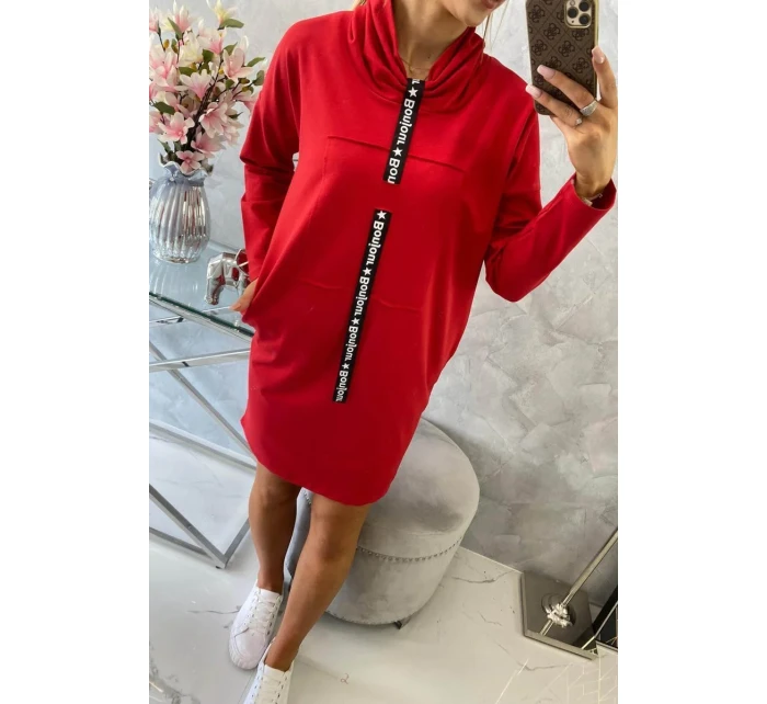 Šaty s kravatou červené Šaty s kravatou červené