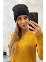 Dámská čepice černá model 18752241 - K-Fashion Dámská čepice černá model 18752241 - K-Fashion