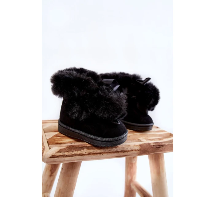 Dětské teplé sněhule Černé model 21600339 - Boto Dětské teplé sněhule Černé model 21600339 - Boto