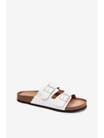 Dámské Pantofle Na Korkové Platformě S Přezkou Bílé model 21699941 - Boto