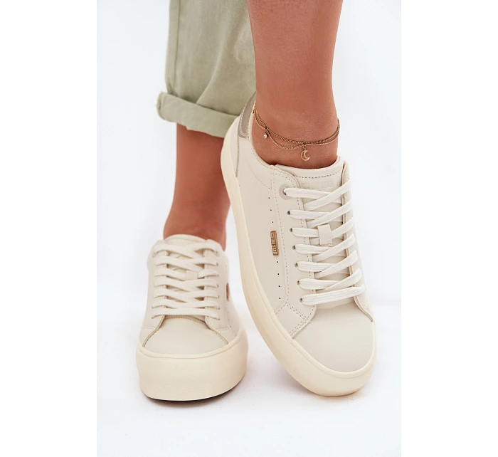 Sneakers na platformě Big Star TT274806 Béžové