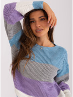 Sweter BA SW 8024.57P szaro niebieski