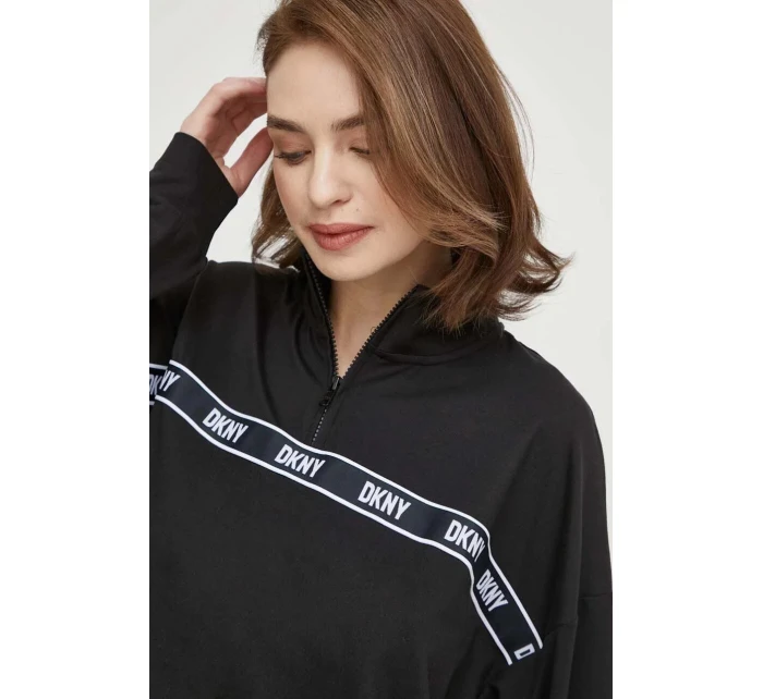 Dámské pyžamo YI80001 črné s potiskem - DKNY Dámské pyžamo YI80001 črné s potiskem - DKNY