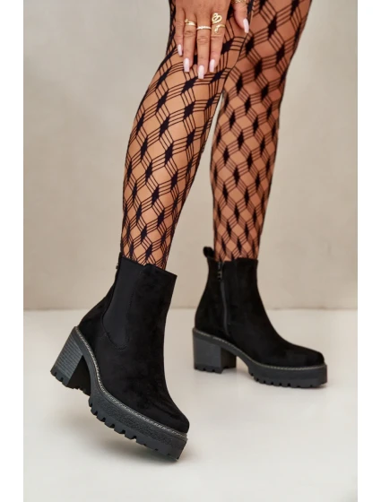 Boty na podpatku model 199295 Step in style Boty na podpatku model 199295 Step in style