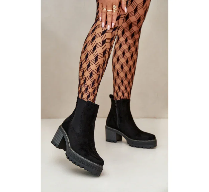 Boty na podpatku model 199295 Step in style Boty na podpatku model 199295 Step in style