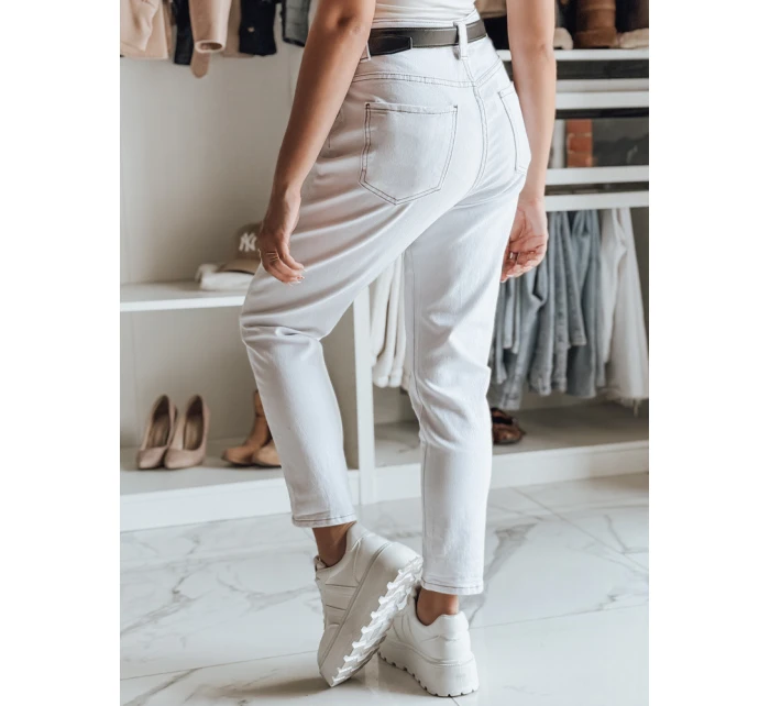 Dámské džínové kalhoty LIKEMELOO mom fit white FashionStreet UY2432