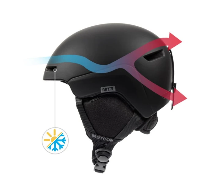 Lyžařská helma Meteor Avalo S 53-55 cm černá