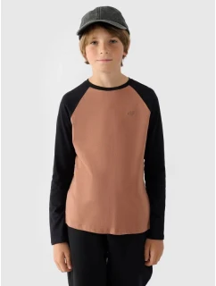 Chlapecký běžný hladký rukáv s dlouhým rukávem 4F Junior 4FJWAW24TLONM293-65S