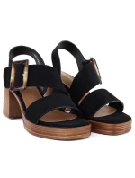 Sandały damskie na czarne model 22034125 - Potocki