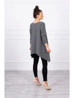 Oversize halenka grafitová melanž
