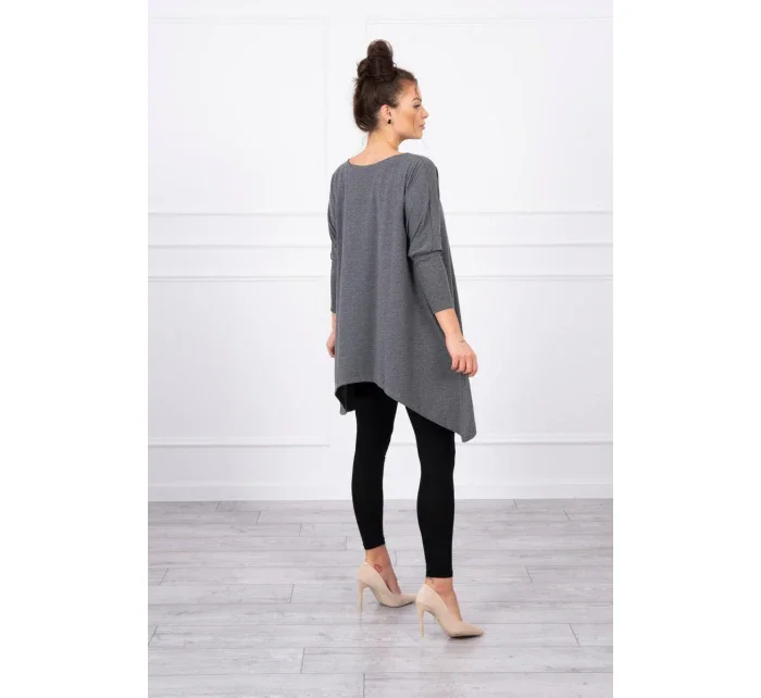 Oversize halenka grafitová melanž