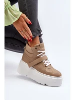 Zazoo 3450 Dámské Kožené Tenisky Beige