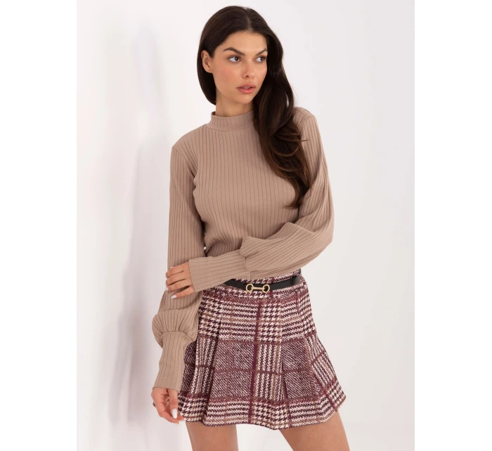 Bluzka RV BZ model 21776371 ciemny bezowy - FPrice Bluzka RV BZ model 21776371 ciemny bezowy - FPrice