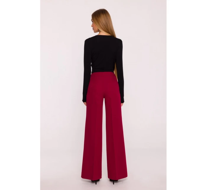 M875 Široké kalhoty - bordó