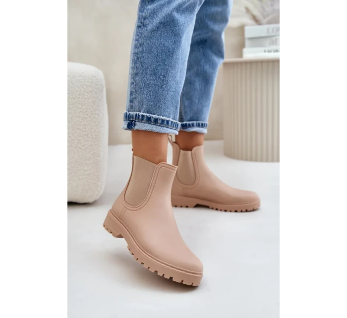 Dámské Holínky S Elastickými Vložkami Béžové Ciariel Dámské Holínky S Elastickými Vložkami Béžové Ciariel