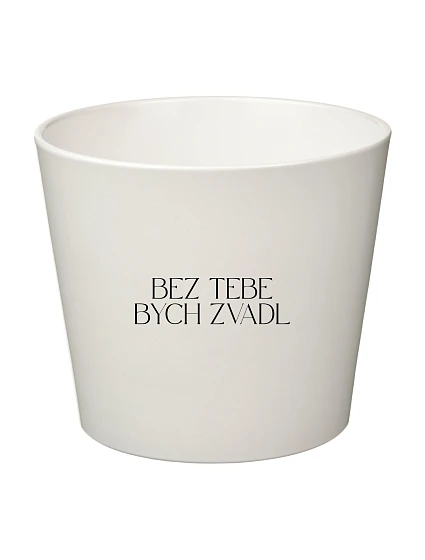 BEZ TEBE BYCH ZVADL - malý květináč 