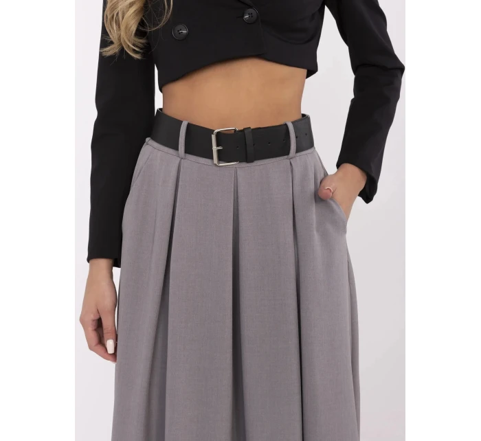 Dámská dlouhá sukně MI SD 88653.89 Šedá - FPrice